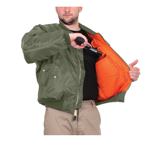 Rothco Concealed Carry MA-1 Flight Jacket - Sage Green