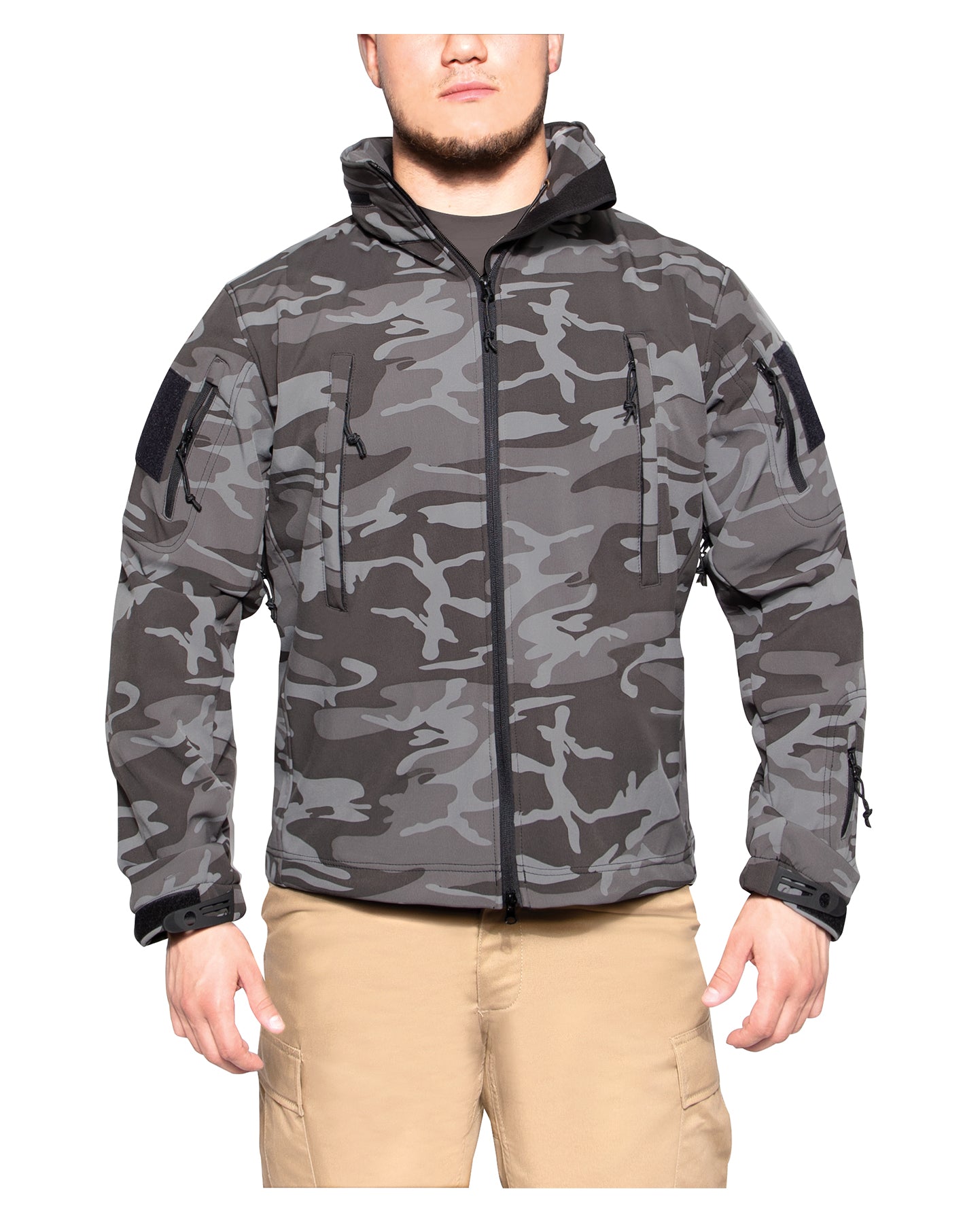 Rothco Special Ops Tactical Soft Shell Jacket - Black Camo
