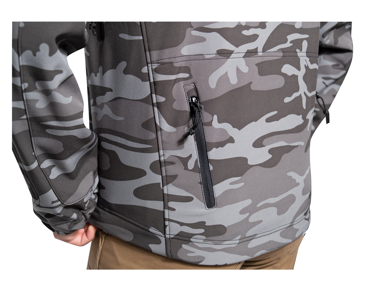 Rothco Special Ops Tactical Soft Shell Jacket - Black Camo
