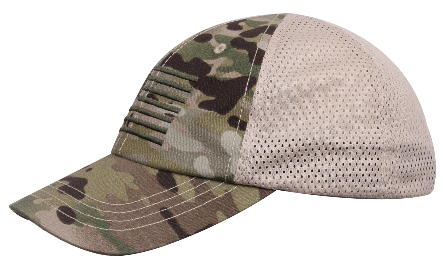 Rothco Tactical Mesh Back Cap With Embroidered US Flag - Multicam Camo