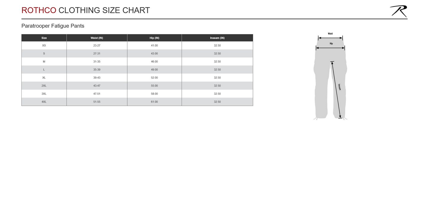 Rothco Vintage Paratrooper Fatigue Pants - Black