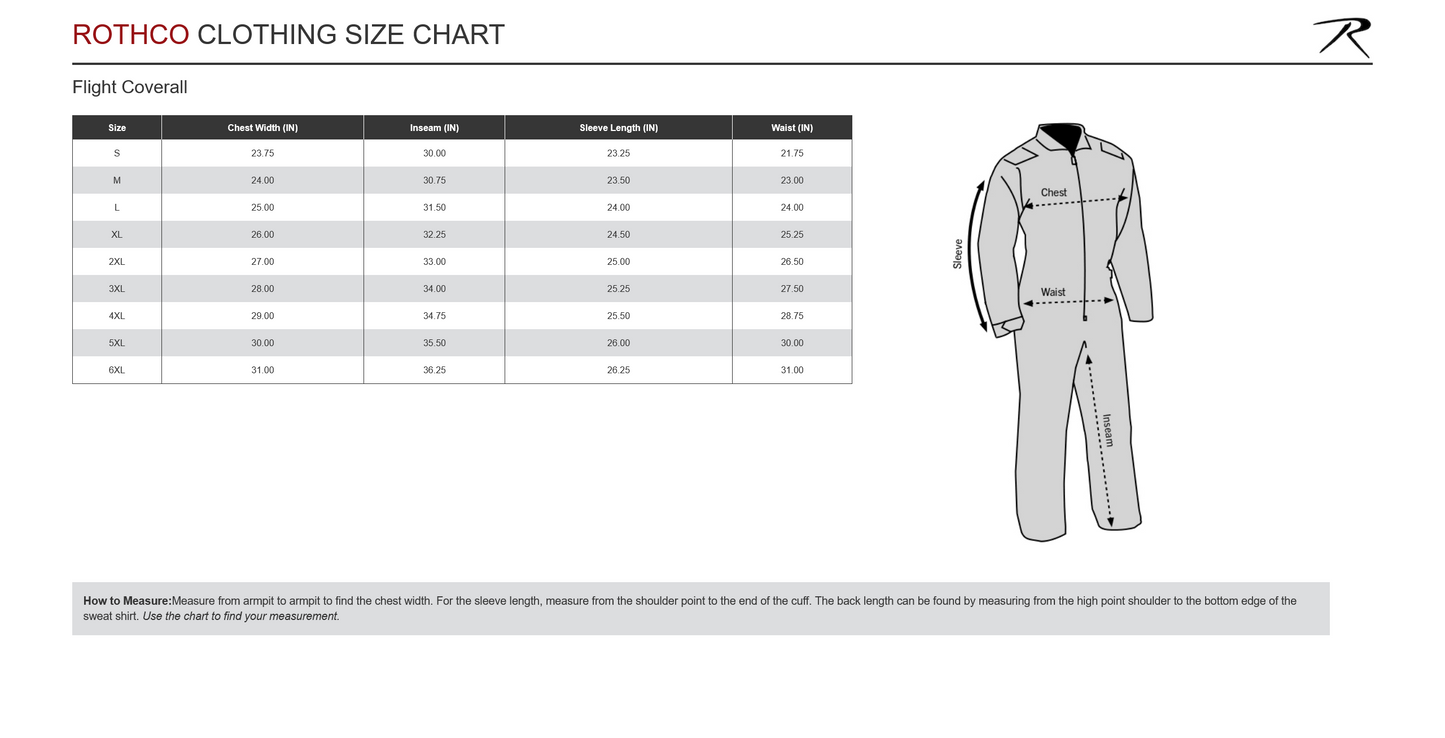 Rothco Flightsuits - Black