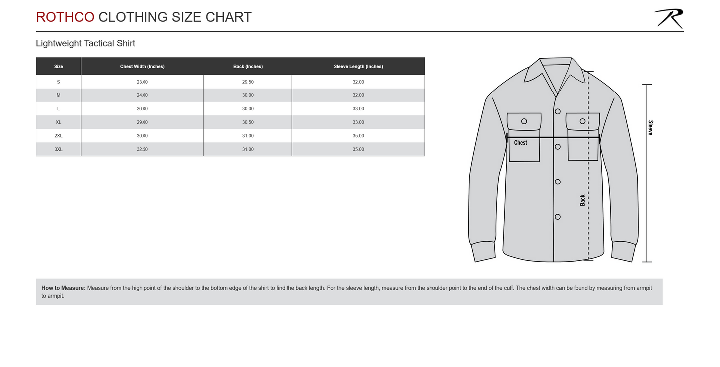 Rothco Lightweight Tactical Uniform Shirt