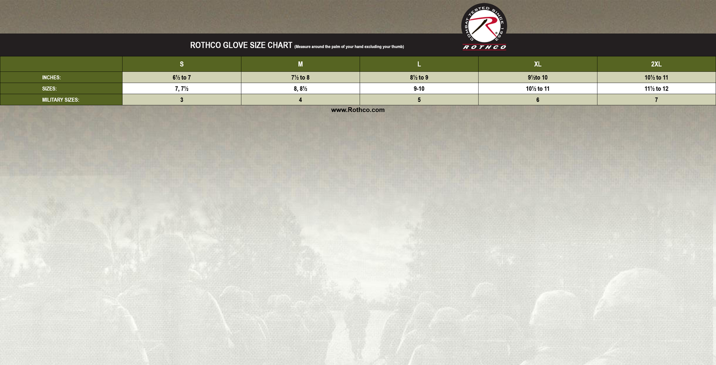 Rothco Cold Weather Military Gloves - Black