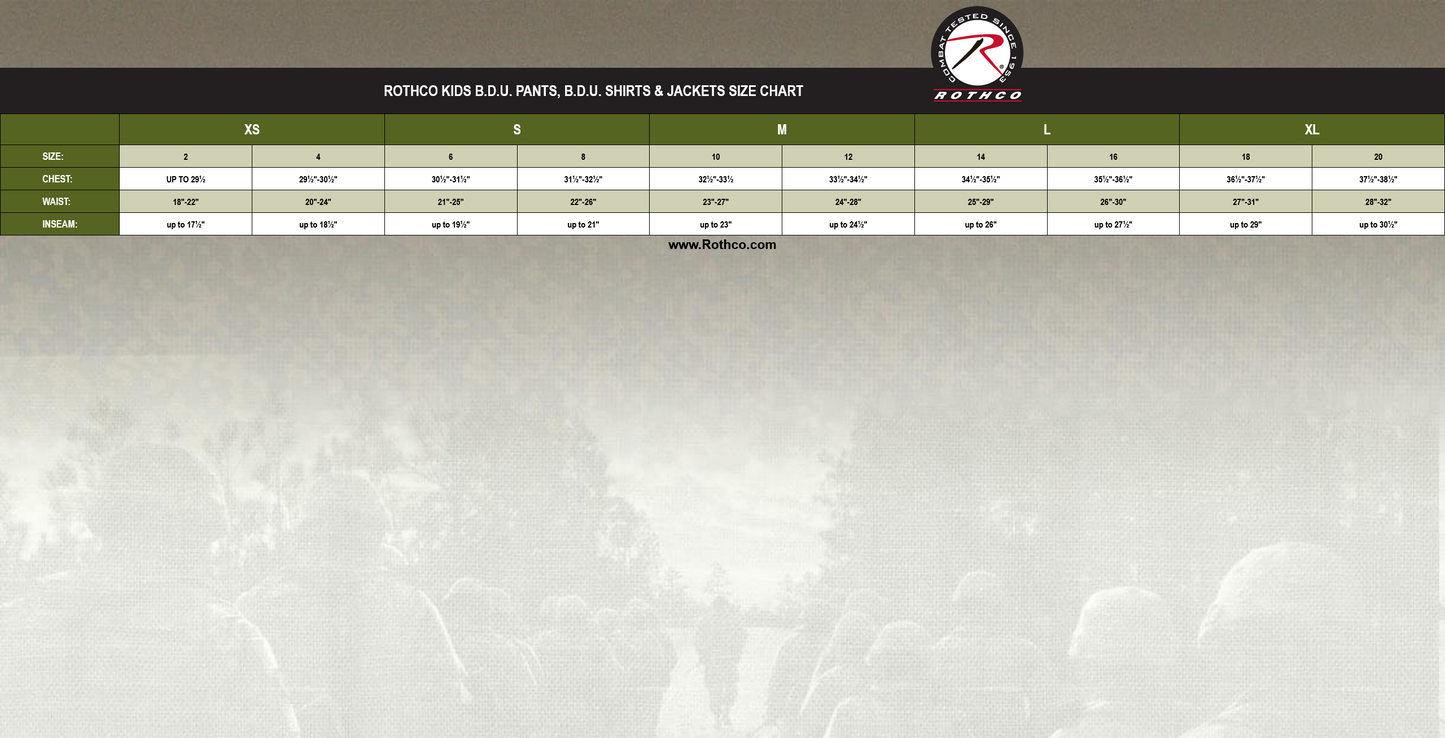 Rothco Kids Digital Camo BDU Pants - Woodland Digital Camo