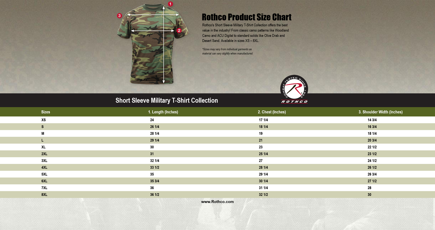 Rothco Solid Color Cotton Polyester Blend Military T-Shirt