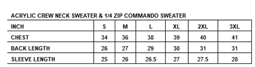 Rothco Quarter Zip Acrylic Commando Sweater - Black