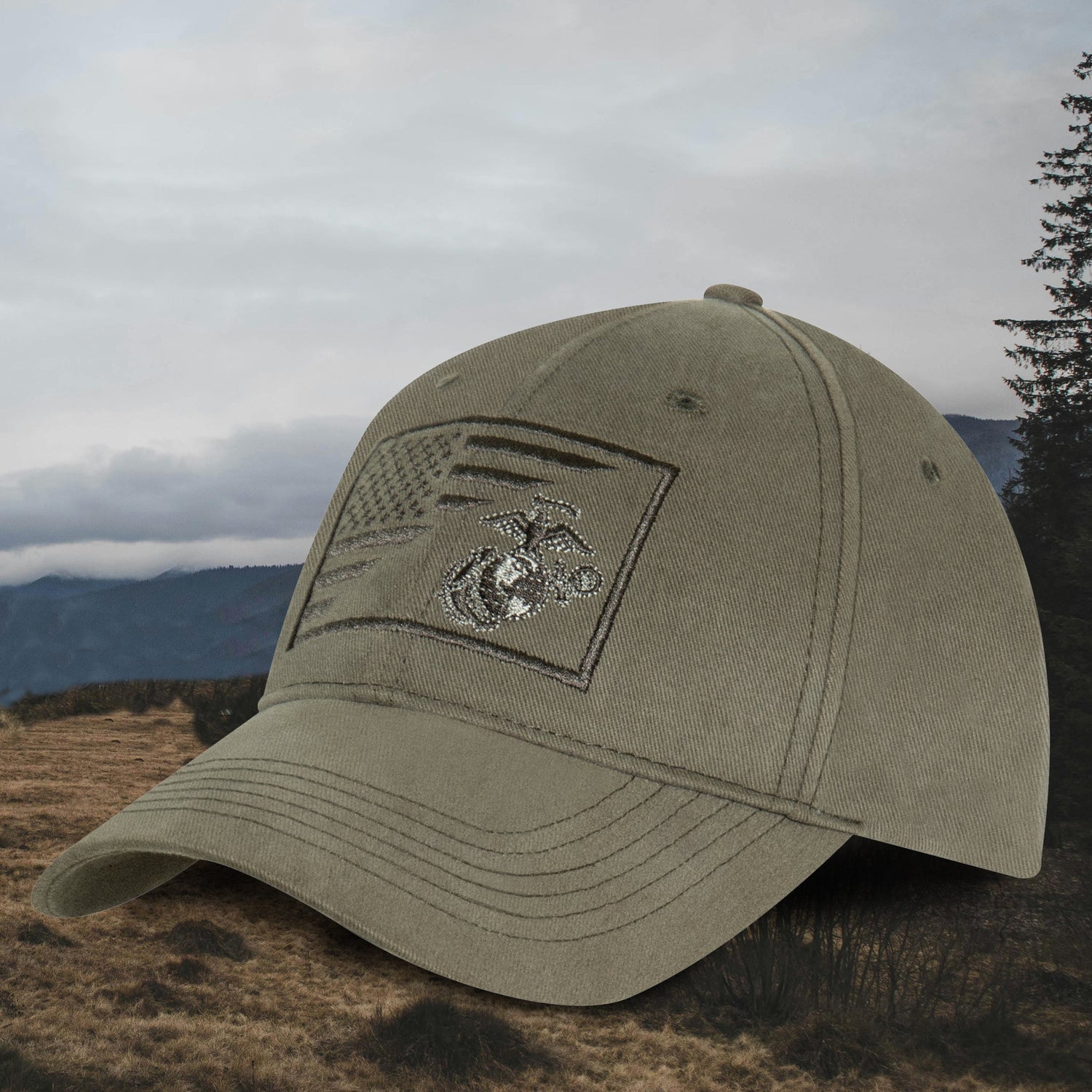 Rothco USMC Eagle, Globe and Anchor / US Flag Low Pro Cap
