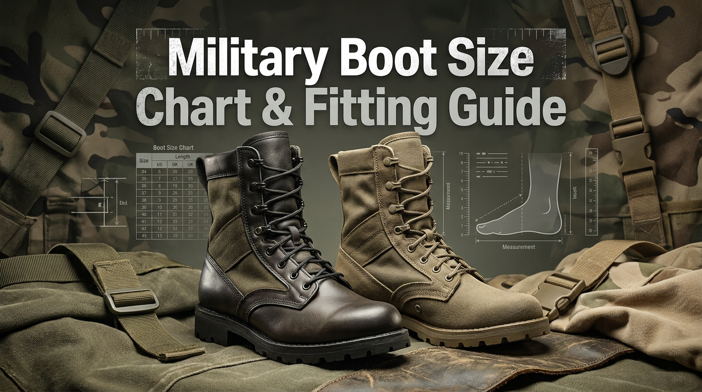 Military Boot Size Chart & Fitting Guide | PX Supply