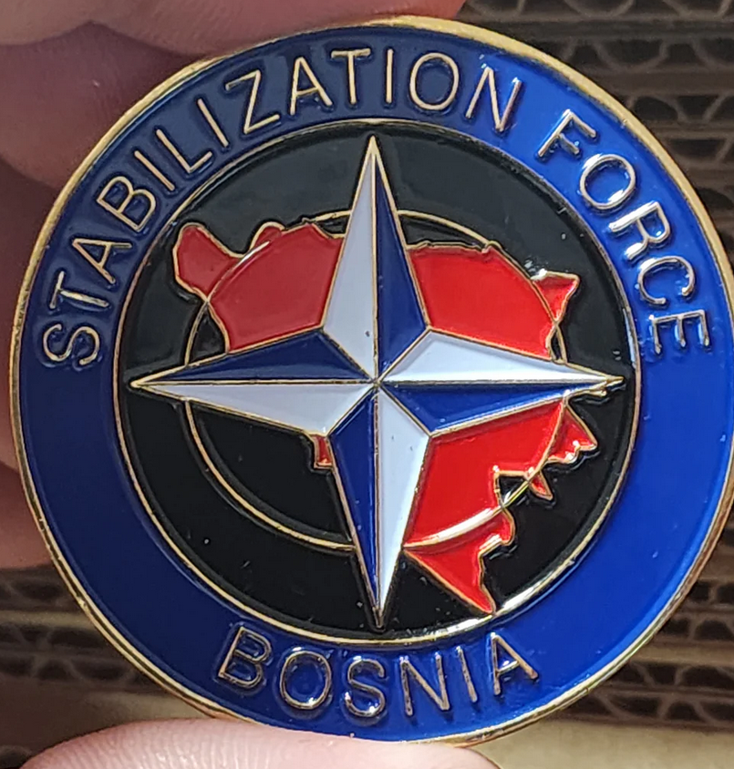 SFOR Bosnia Challenge Coin: A Piece of NATO History You Can Hold