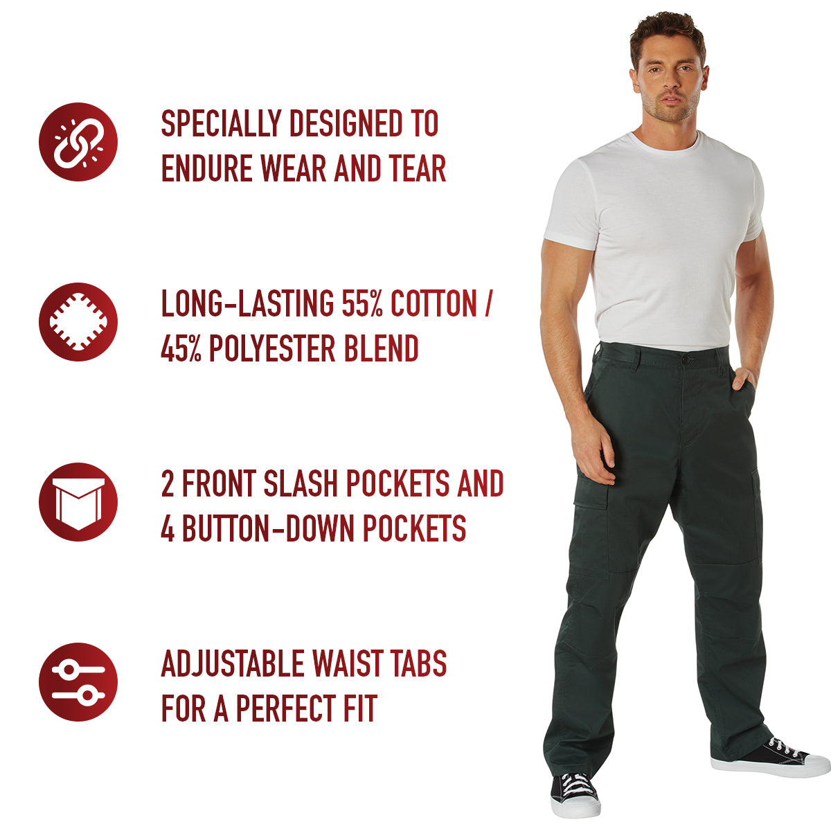 Rothco Tactical BDU Cargo Pants - Hunter Green