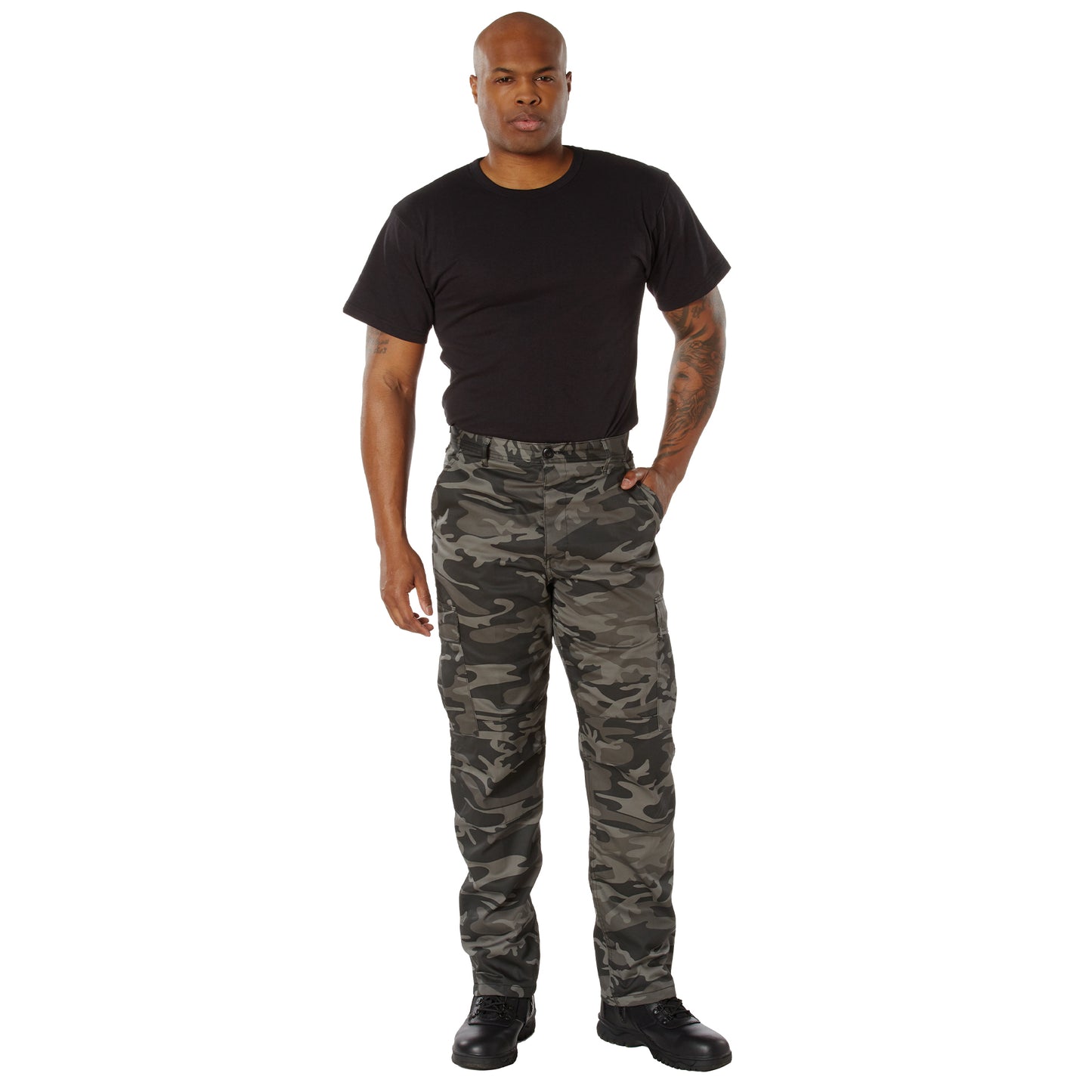 Rothco Color Camo Tactical BDU Pants - Black Camo