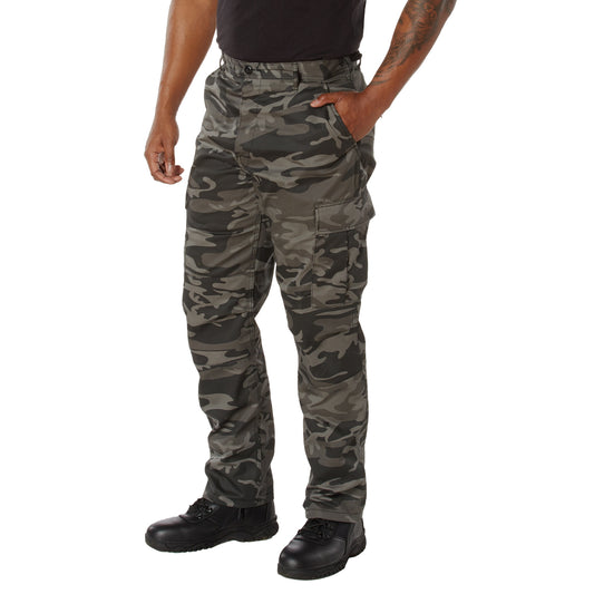 Rothco Color Camo Tactical BDU Pants - Black Camo