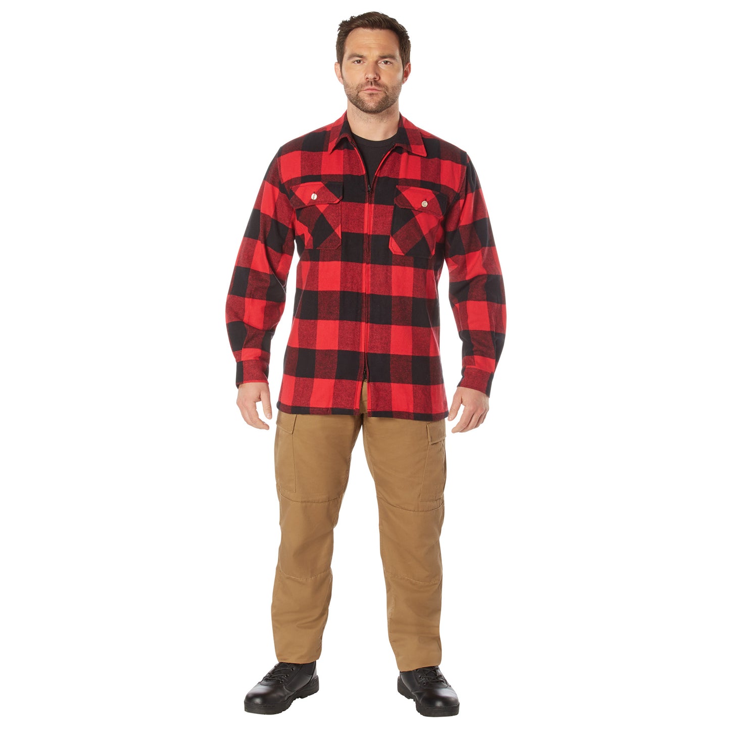 Rothco Concealed Carry Flannel Shirt - Red and Black