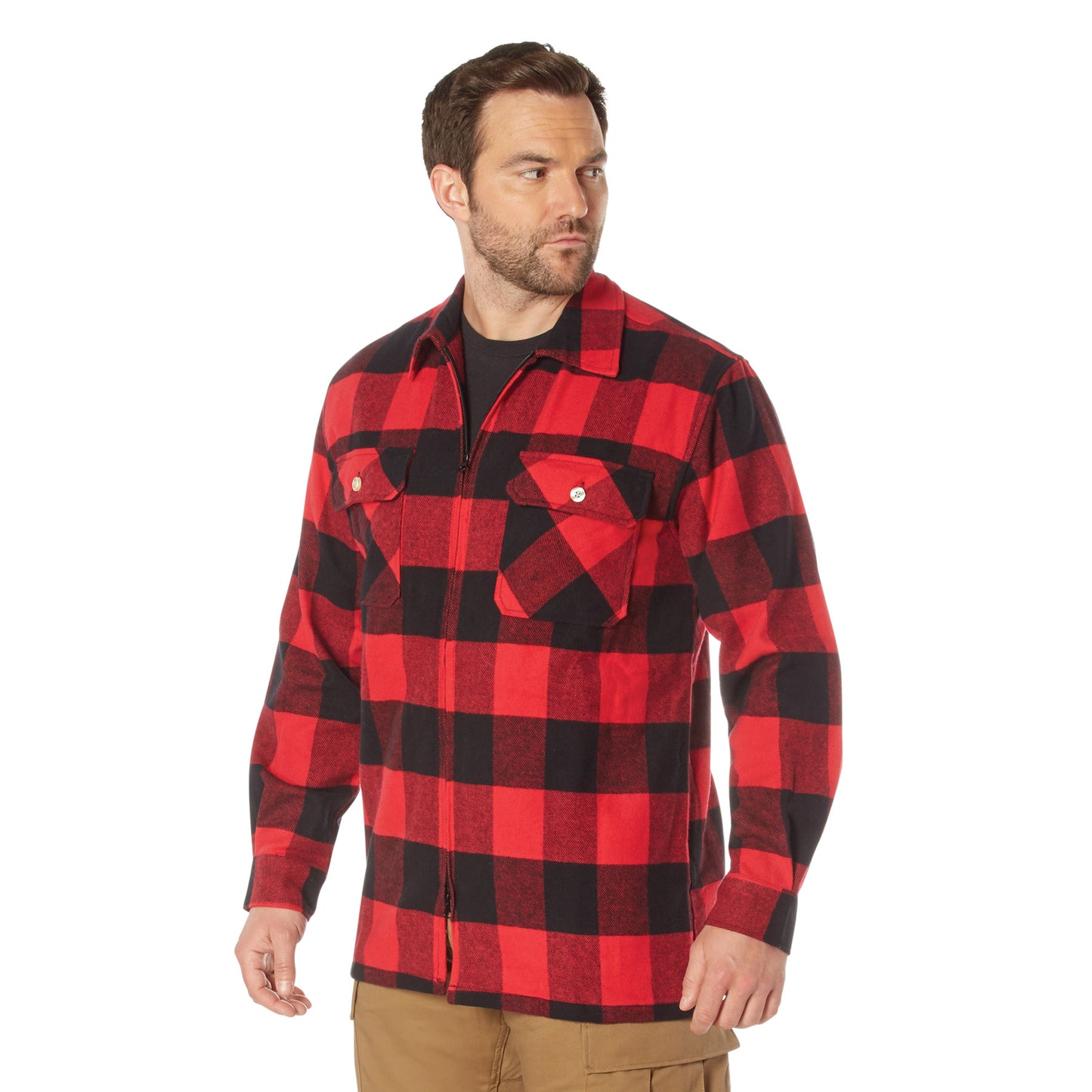 Rothco Concealed Carry Flannel Shirt - Red and Black