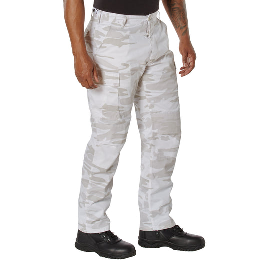 Rothco Color Camo Tactical BDU Pants - White Snow Camo