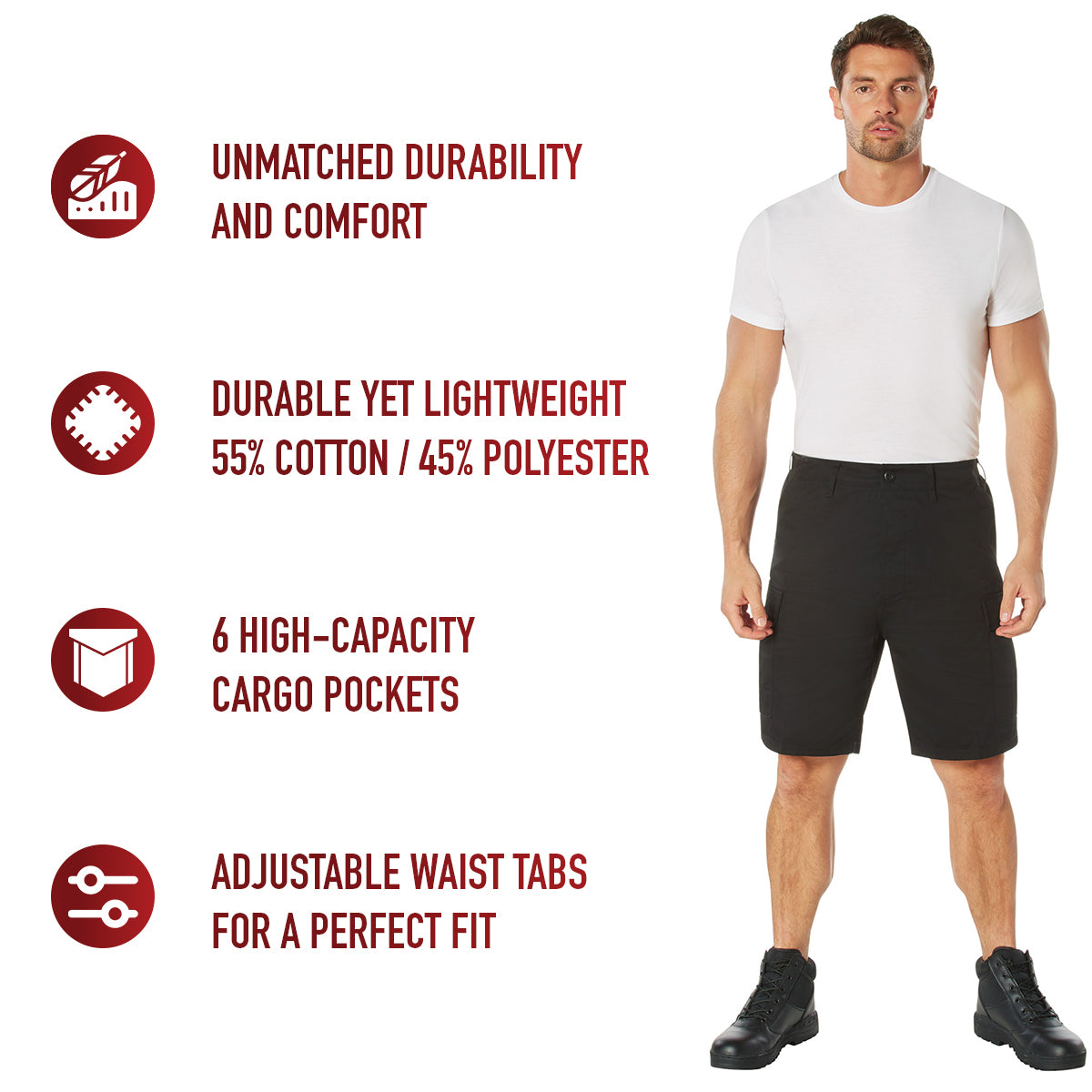 Rothco Tactical BDU Shorts - Black