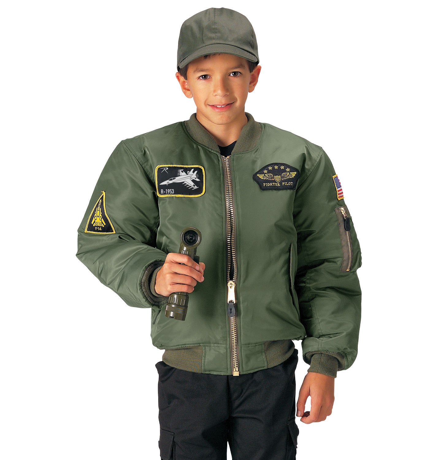Rothco Kids Flight Jacket MA-1 Bomber Jacket With Patches