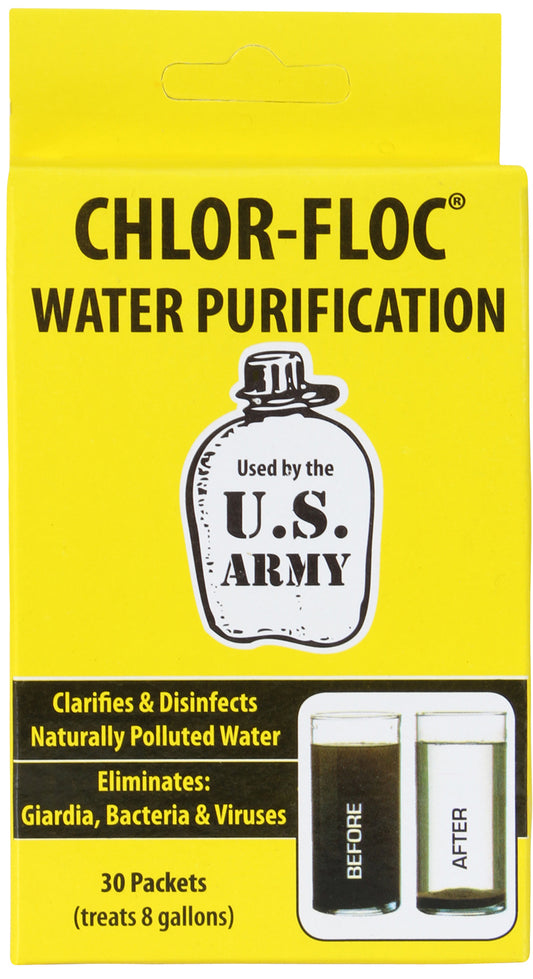 Chlor Floc Military Water Purification Powder Packets