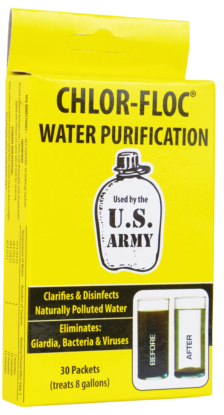 Chlor Floc Military Water Purification Powder Packets