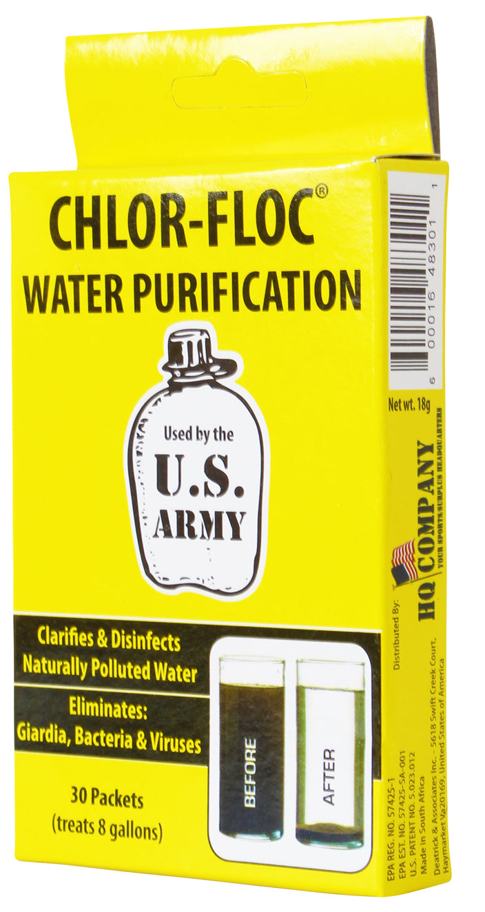 Chlor Floc Military Water Purification Powder Packets