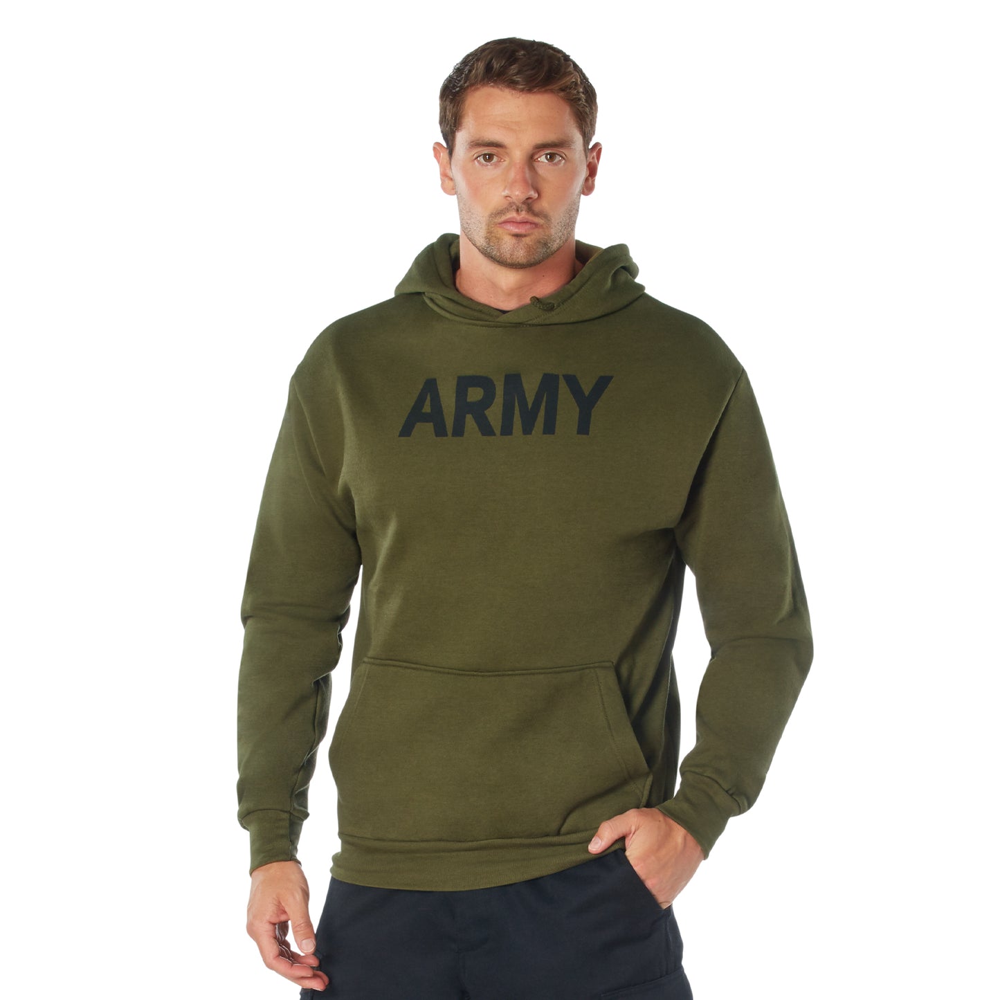 Rothco Army PT Pullover Hooded Sweatshirt - Olive Drab