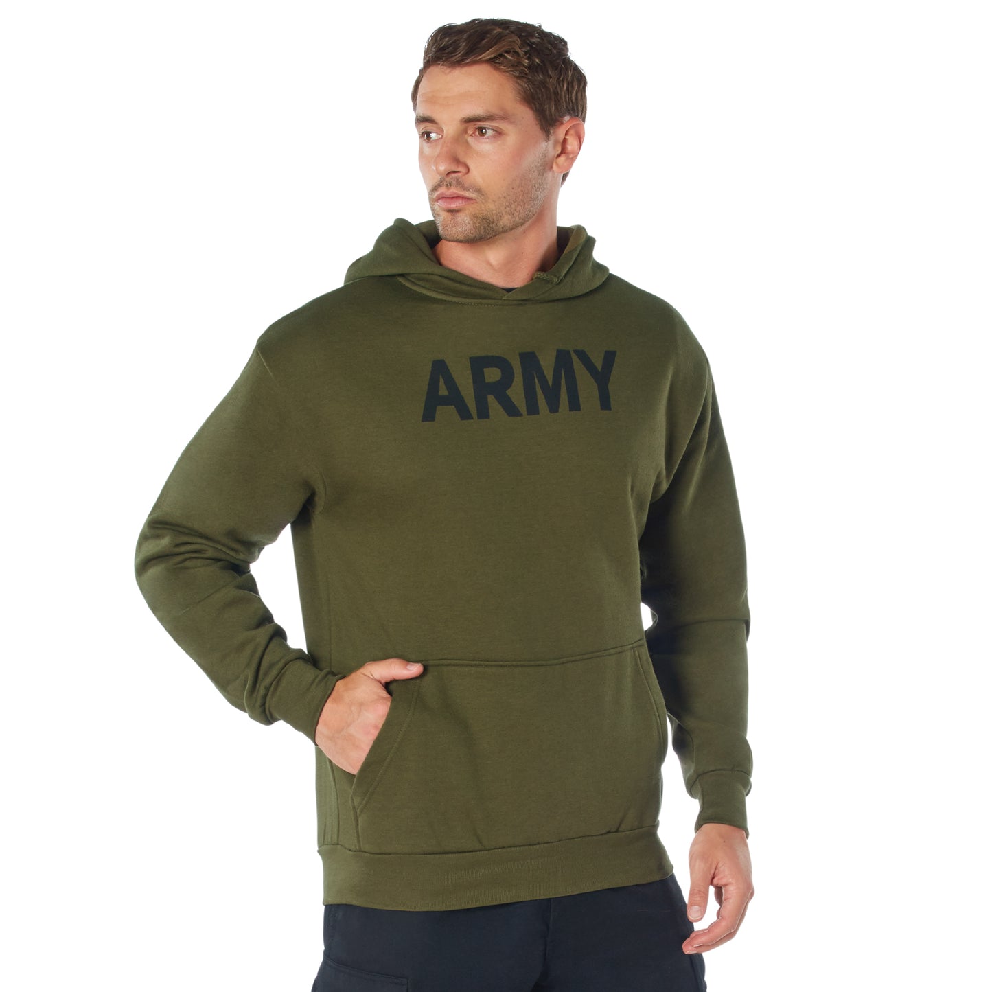 Rothco Army PT Pullover Hooded Sweatshirt - Olive Drab
