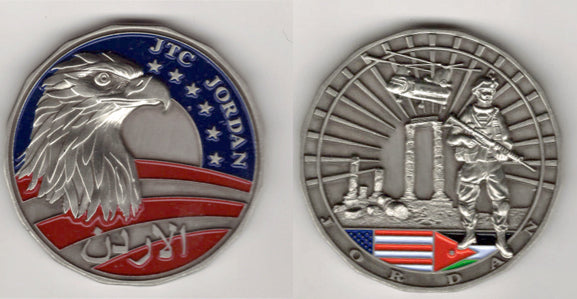 Challenge Coin - Eagle Chinook and Soldier Jordan JTC
