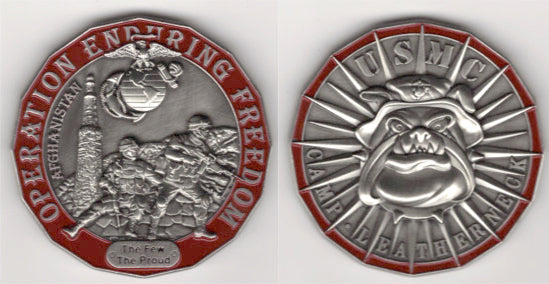 Challenge Coin - Camp Leatherneck Marines Afghanistan OEF