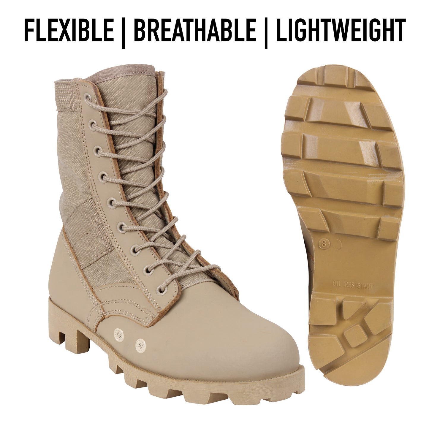 Rothco Jungle Boots Military Style Boot - 8 Inch
