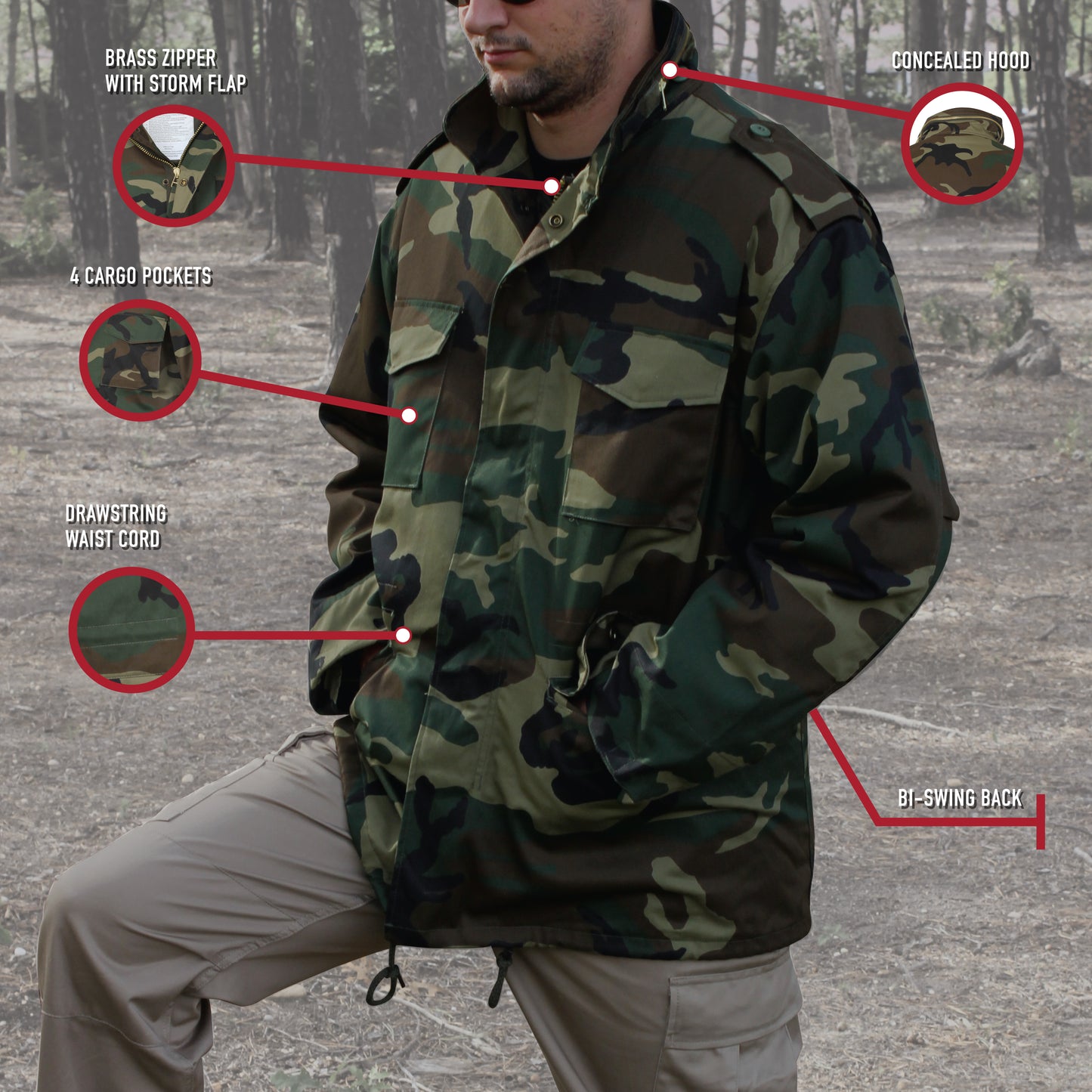 Rothco M-65 Field Jacket With Liner - Work Brown
