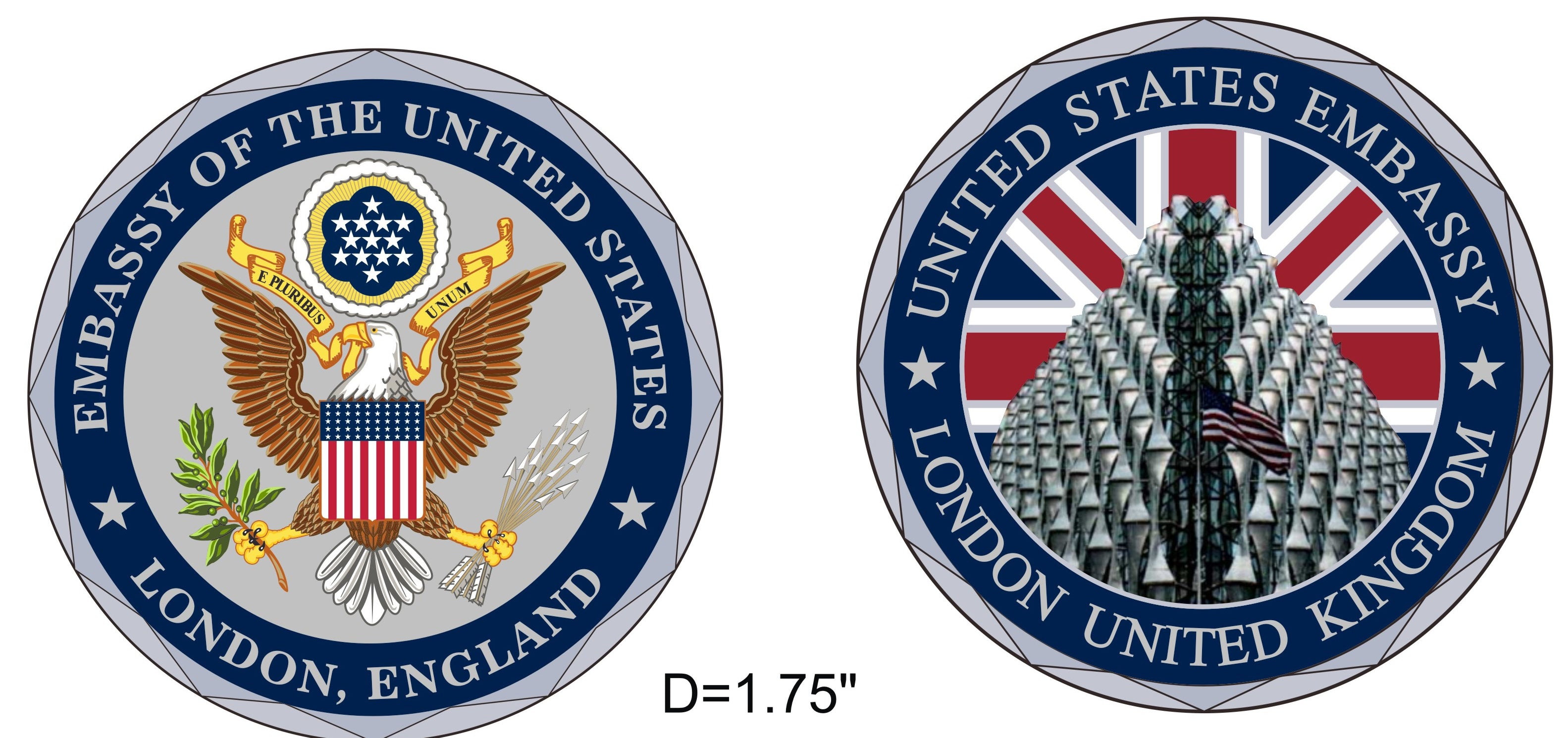 US Embassy London England Challenge Coin