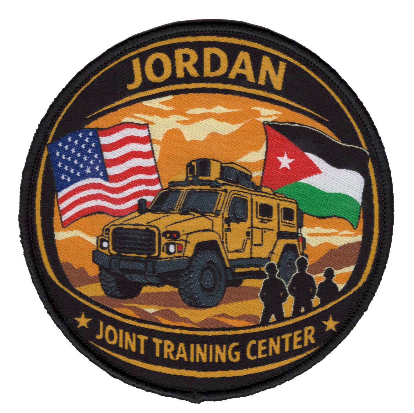 Jordan JTC MRAP Military Patch With Jordan and USA Flag