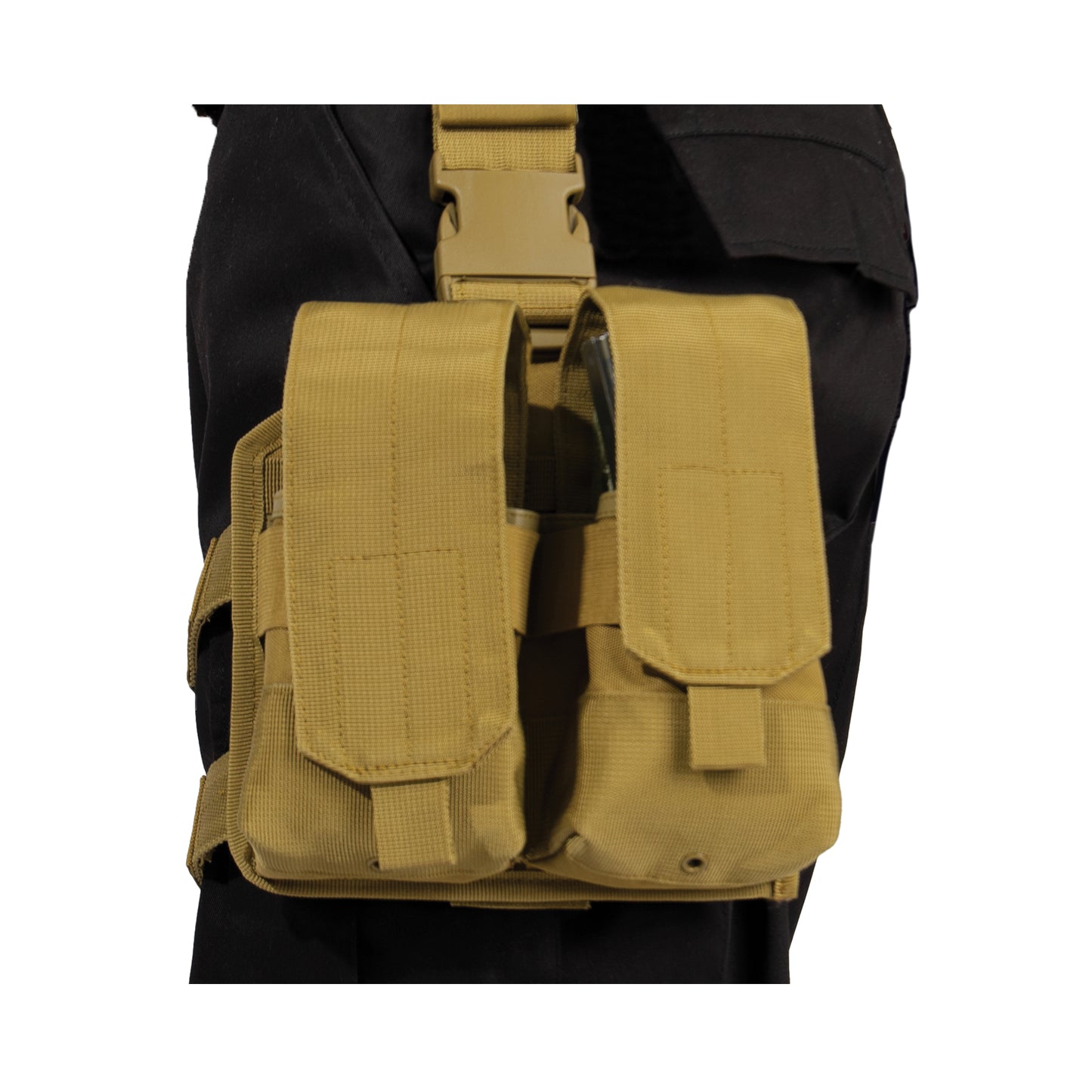 Rothco Drop Leg Double Mag Pouch - Coyote Brown