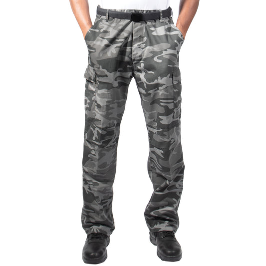 Rothco Relaxed Fit Zipper Fly BDU Pants - Black Camo