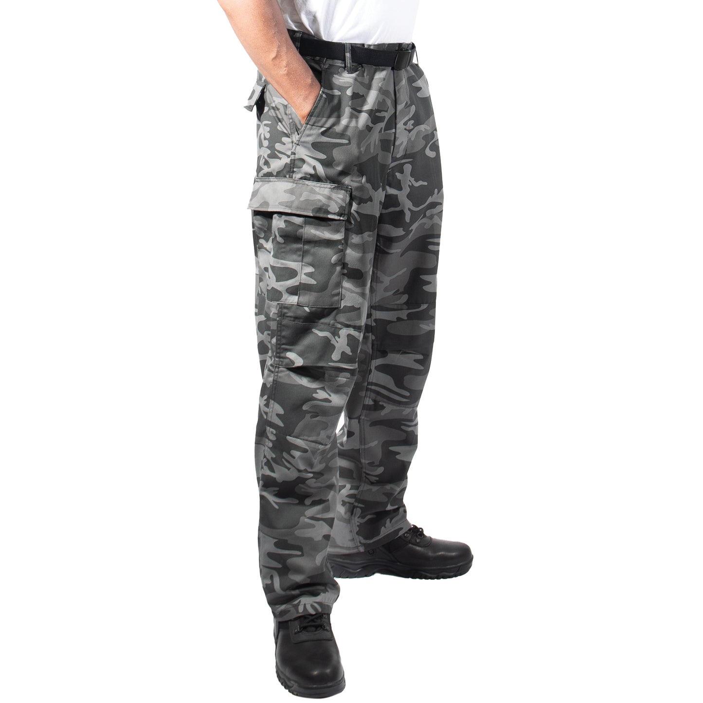 Rothco Relaxed Fit Zipper Fly BDU Pants - Black Camo