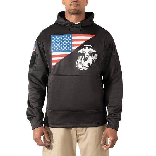 Rothco US Flag Marines USMC Eagle, Globe, & Anchor Concealed Carry Hoodie