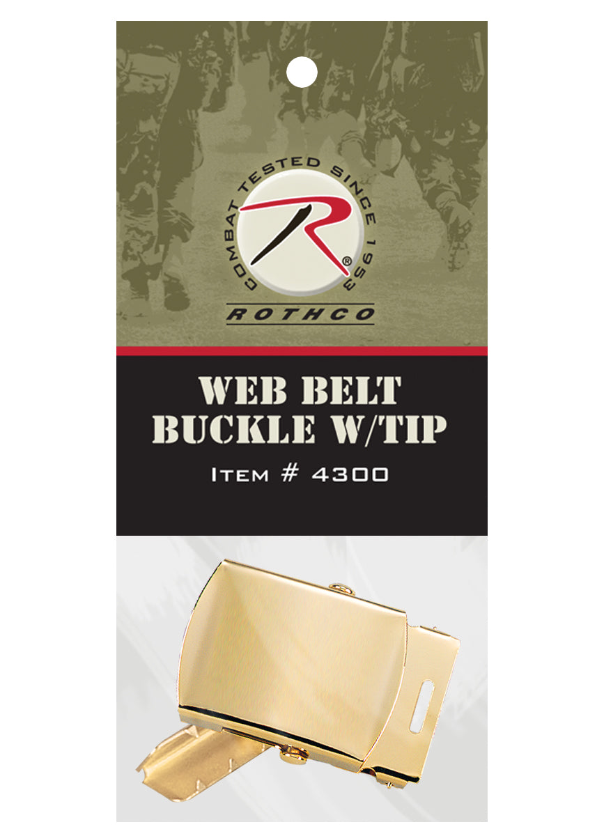 Rothco G.I. Military Type Web Belt Buckle And Tip Pack