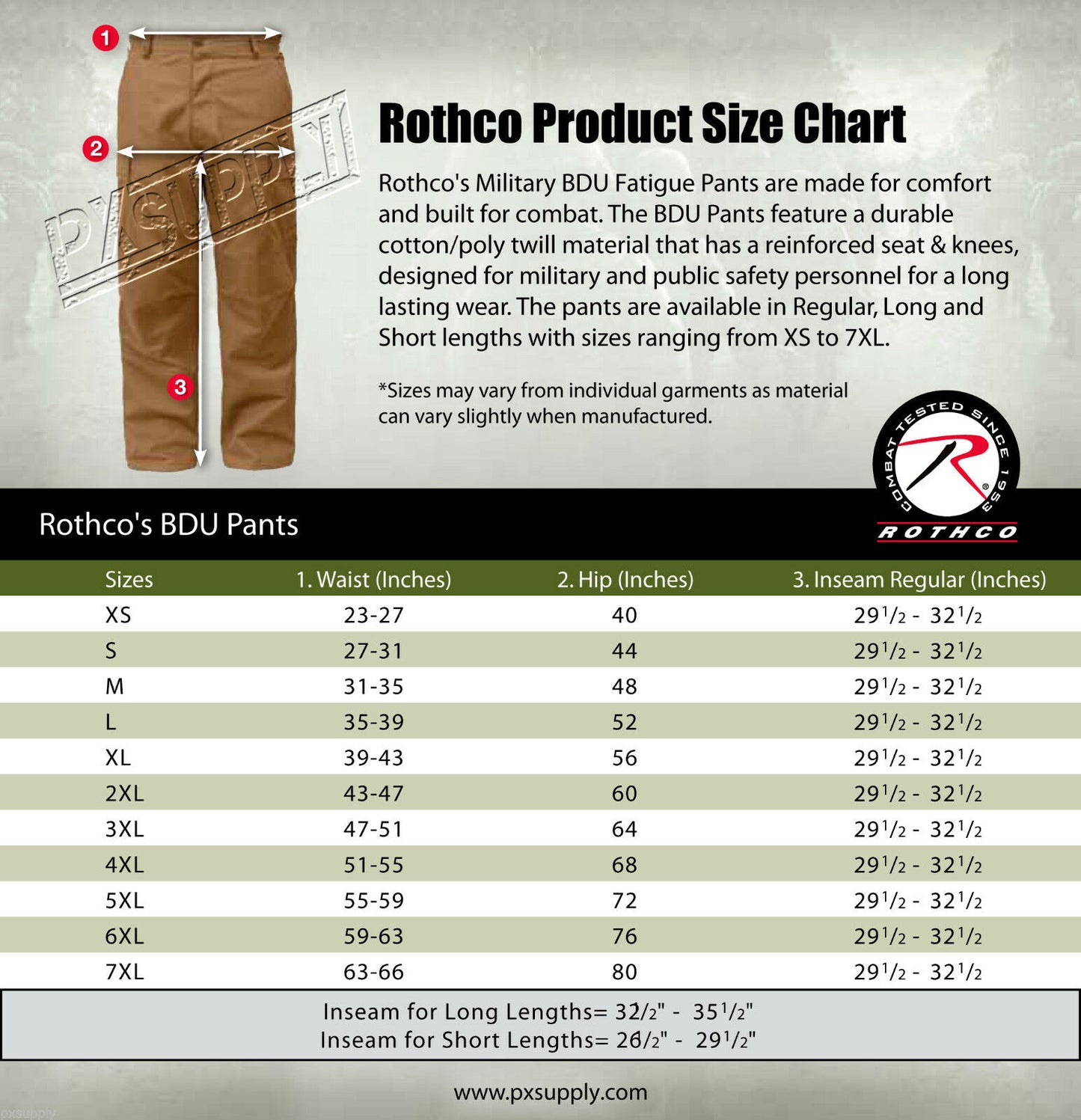 Rothco Tactical BDU Cargo Pants - Brown