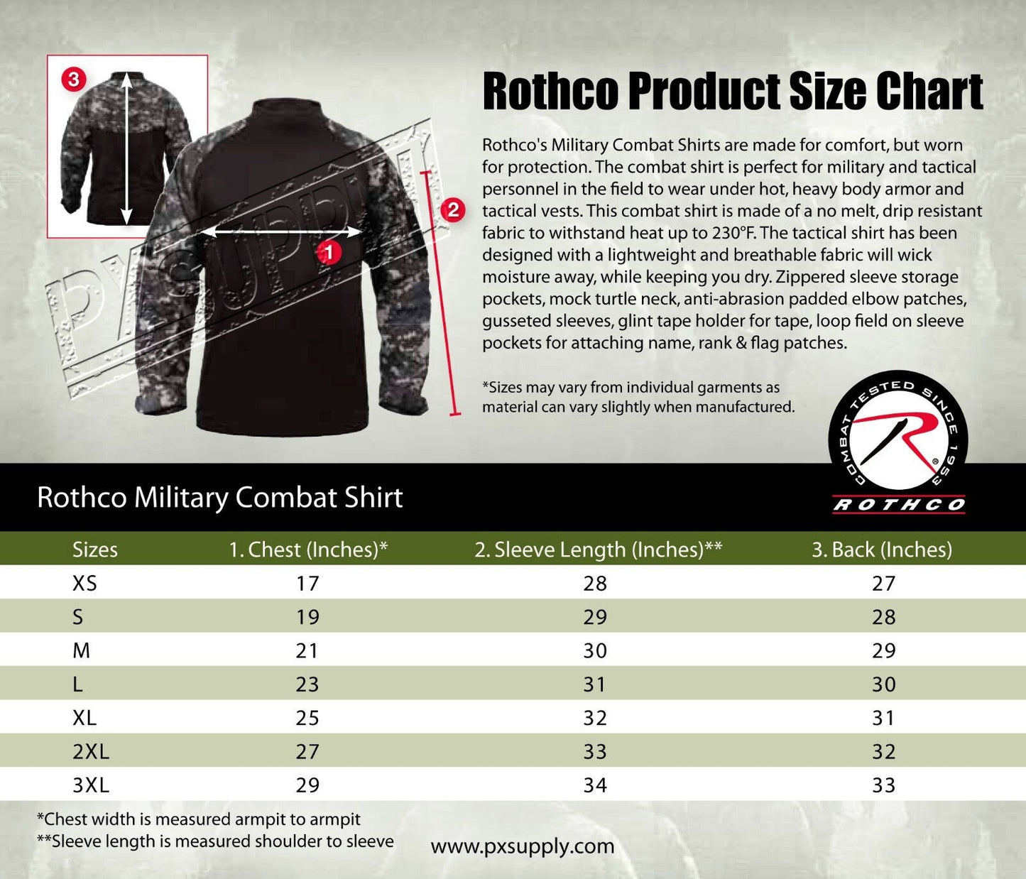 Rothco 1/4 Zip Military Fire Retardant NYCO Combat Shirt