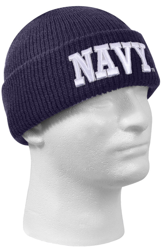 USN Military Watch Cap Winter Hat US Navy Embroidery Rothco 55440