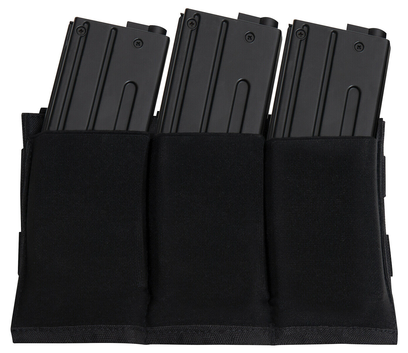 Rothco Lightweight 3 Mag Elastic Retention Pouch - Black