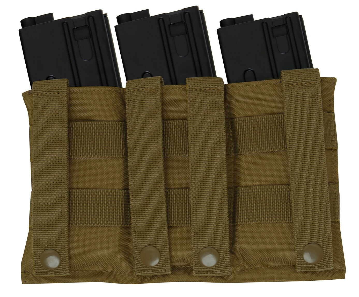 Rothco Lightweight 3 Mag Elastic Retention Pouch - Coyote Brown