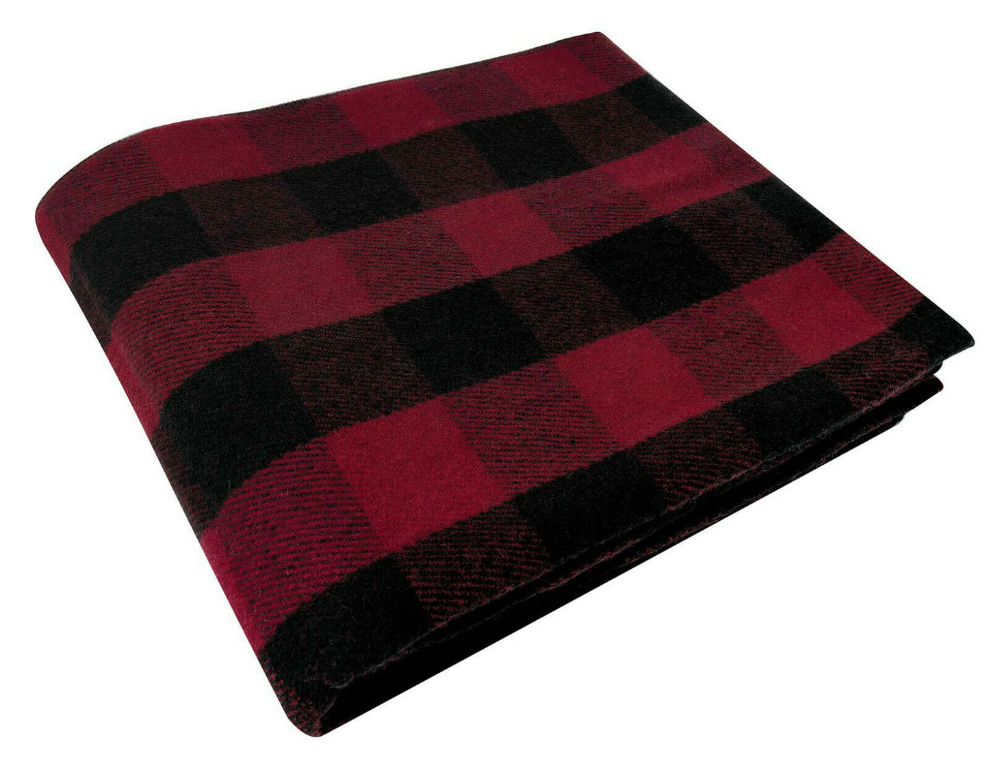 Red Plaid Wool Blanket Camping Survival Hiking Warm Blanket Rothco 1146