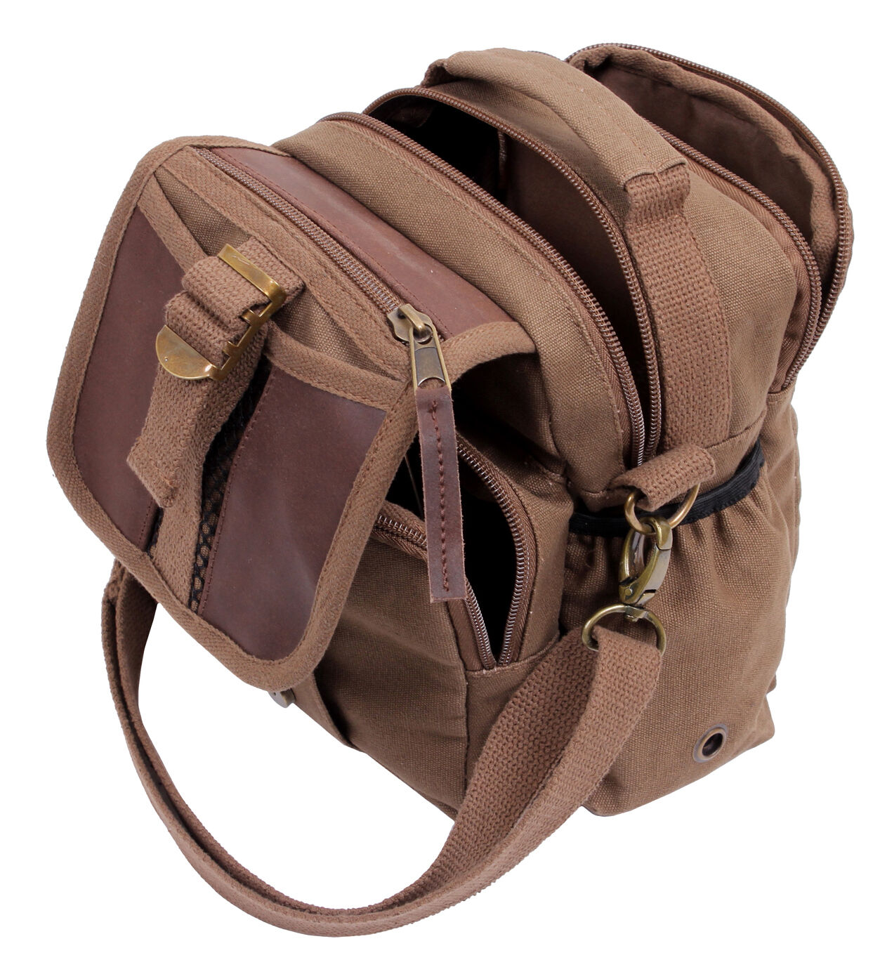 Rothco Canvas Map Case Shoulder Bag - Earth Brown