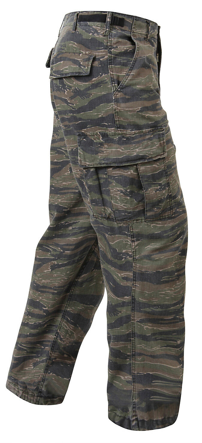 Rothco Vintage Vietnam Rip-Stop Fatigue Pants - Tiger Stripe Camo
