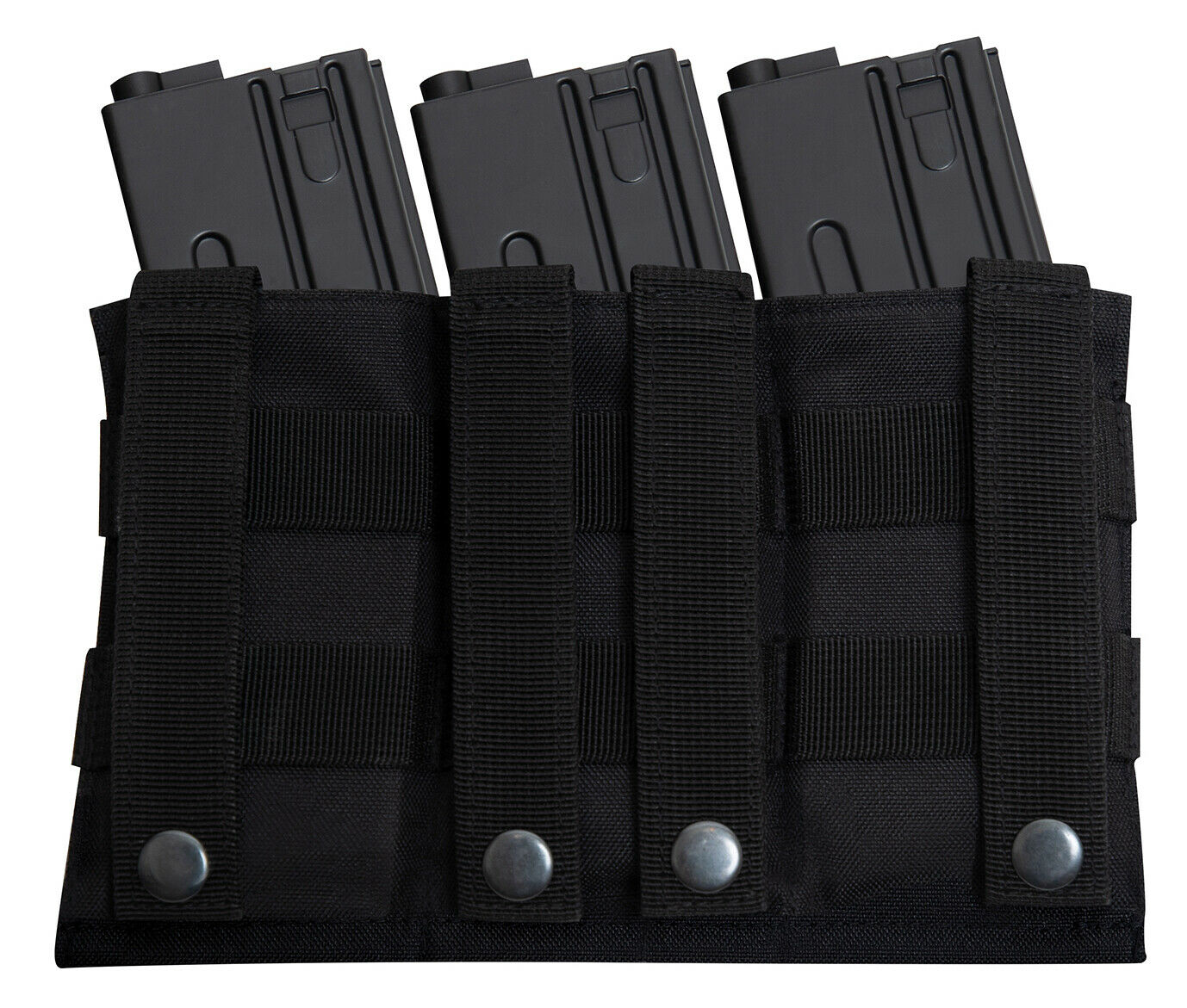Rothco Lightweight 3 Mag Elastic Retention Pouch - Black