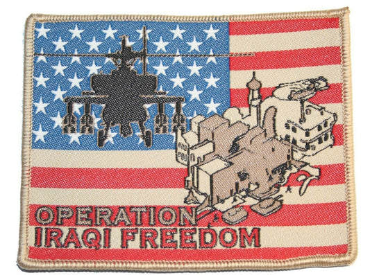 oif military patch operation iraqi freedom iraq town apache usa flag