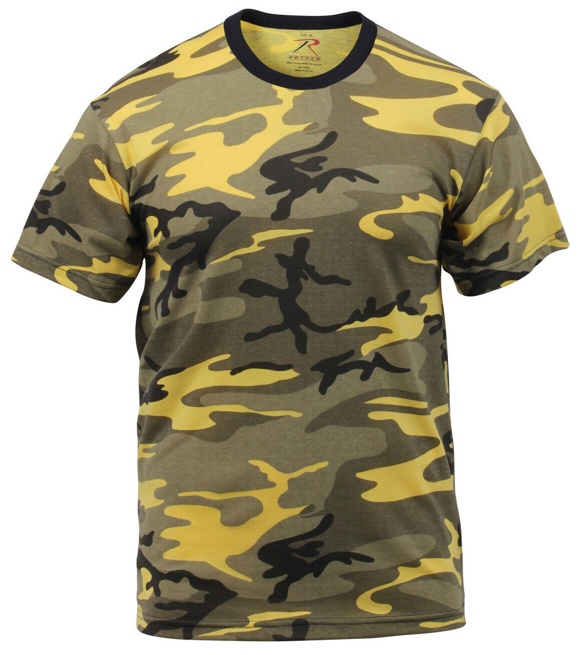 t-shirt camo yellow stinger camouflage cotton poly blend rothco 5994