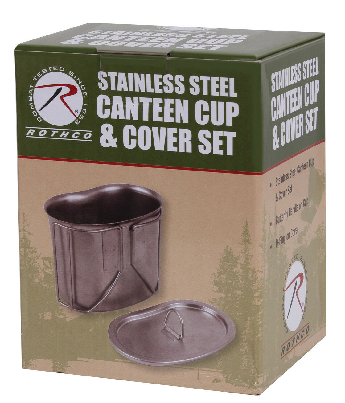 Rothco Stainless Steel Canteen Cup and Cover Set